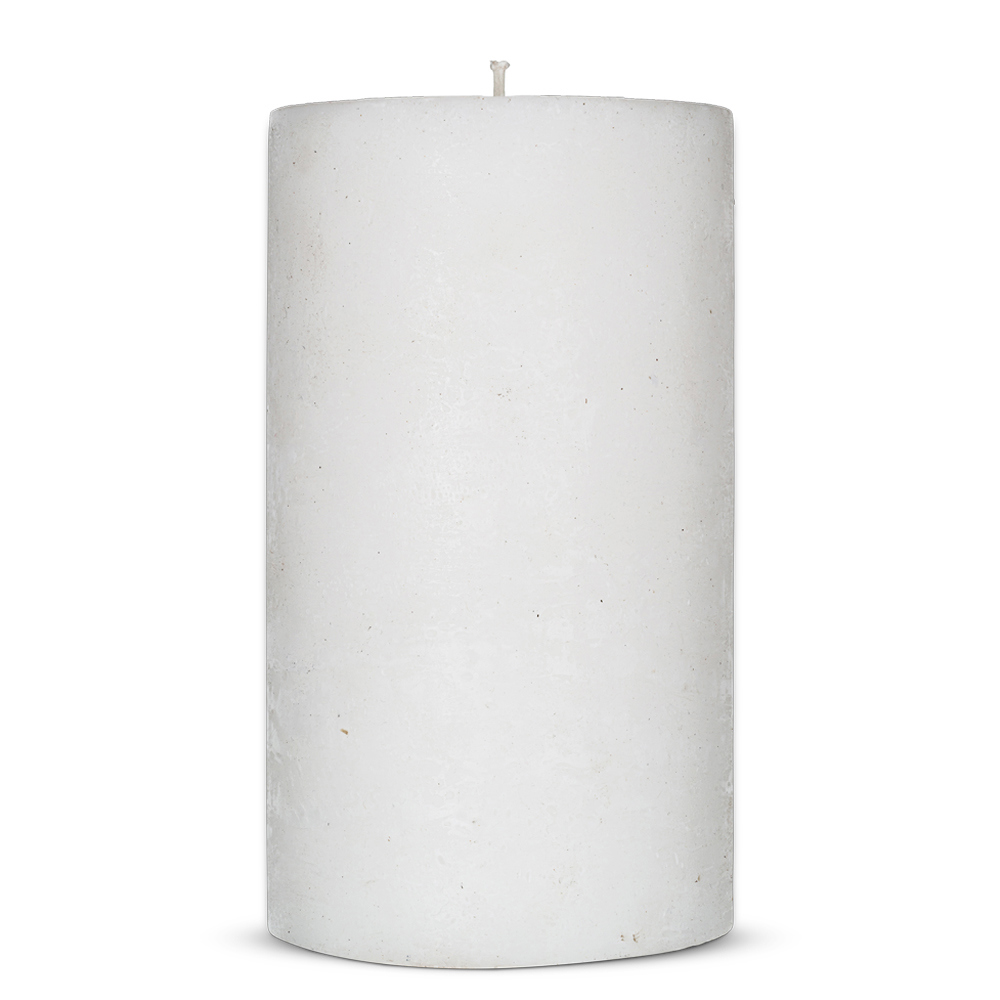 Nkuku Rustic Soy Blend Pillar Candle White Small